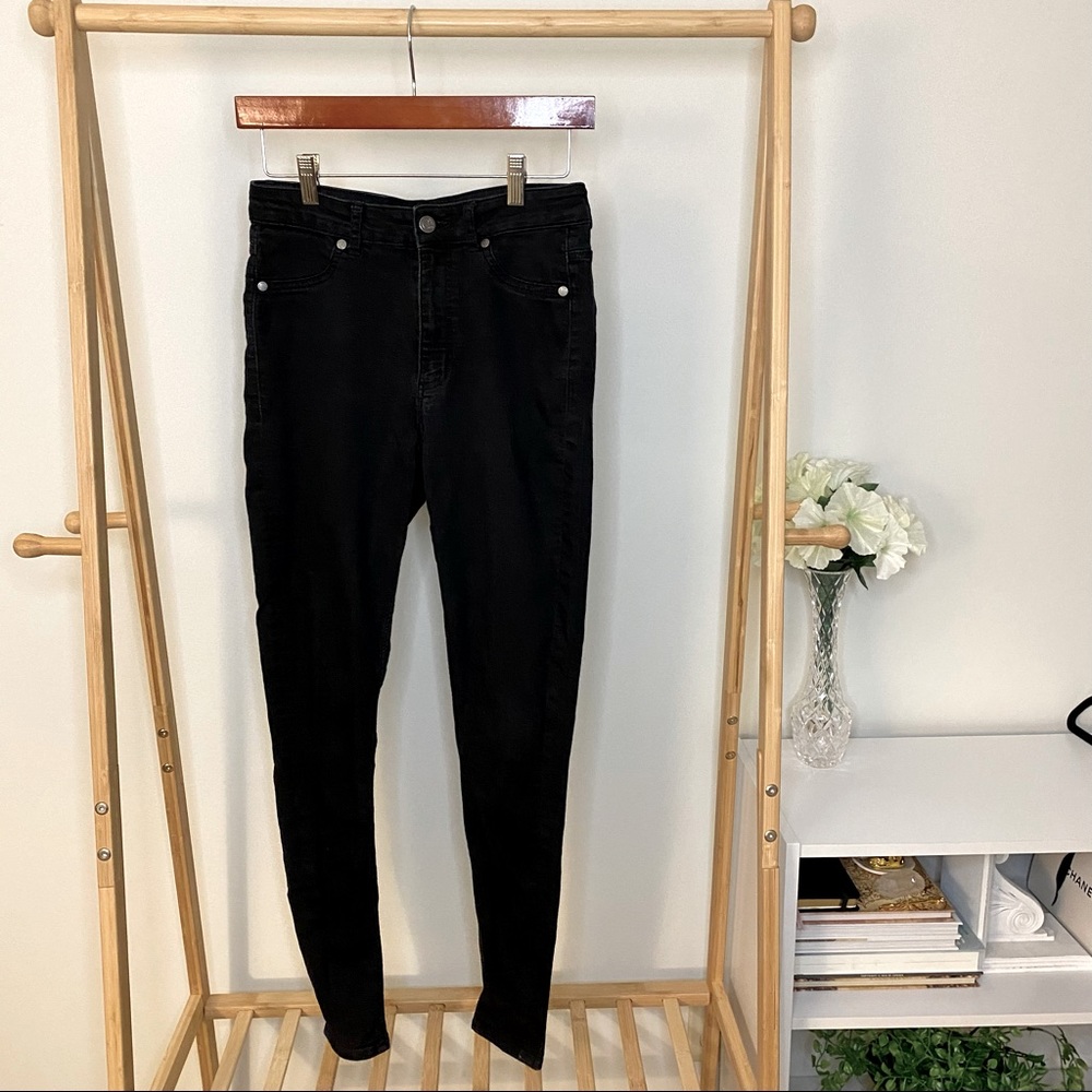 Black High Spray Skinny Jeans Stretch, Revolve ASOS, Size S